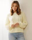 Atmos&Here - Women's Neutrals Jumpers - Emily Wool Blend Cable Knit Jumper - Size 6 at The Iconic