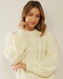 Atmos&Here - Women's Neutrals Jumpers - Emily Wool Blend Cable Knit Jumper - Size 6 at The Iconic