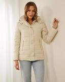 Atmos&Here - Women's Neutrals Puffer Jackets - Alpine Puffer Jacket - Size 16 at The Iconic