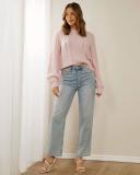 Atmos&Here - Women's Pink Jumpers - Emily Wool Blend Cable Knit Jumper - Size 12 at The Iconic