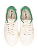 Autry Woman Leather medalist low sneakers White,Green 37 Solid colour,Monogram Leather