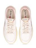 Autry Woman Leather medalist low sneakers White,Pink 41 Solid colour,Monogram Leather