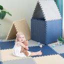 BabiesMart Baby Play Mat Safe Foam Mat Large 60 x 60 x 1.2 cm Puzzle Tiles Dark Blue / 4 Squares of 60 x 60 x 1.2 cm (Total 120 x 120 x 1.2 cm)