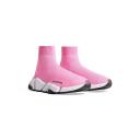 Balenciaga Speed 2.0 Clear Sole Recycled Knit Sneaker - Pink - Woman - 42 - Polyester & Elastane