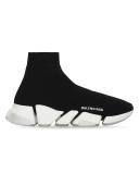 Balenciaga Speed 2.0 Clear Sole Recycled Knit Sneaker - White - Man - 47 - Polyester & Elastane