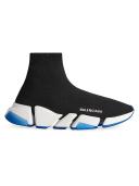 Balenciaga Speed 2.0 Clear Sole Recycled Knit Sneaker - White - Man - 47 - Polyester & Elastane