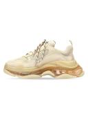 Balenciaga Triple S Clear Sole Logo-Embroidered Faux Leather and Mesh Sneakers - Women - Green Sneakers - IT37