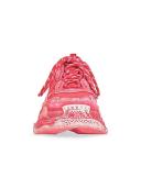 Balenciaga Triple S Logo-Embroidered Distressed Leather and Mesh Sneakers - Women - Mushroom Sneakers - IT34