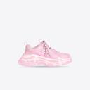 Balenciaga Triple S Logo-Embroidered Distressed Leather, Nubuck and Mesh Sneakers - Women - Pink Sneakers - IT35