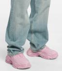 Balenciaga Triple S Logo-Embroidered Distressed Leather, Nubuck and Mesh Sneakers - Women - Pink Sneakers - IT38