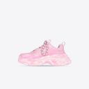 Balenciaga Triple S Logo-Embroidered Distressed Leather, Nubuck and Mesh Sneakers - Women - Pink Sneakers - IT38