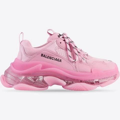 Balenciaga Triple S Logo-Embroidered Distressed Leather, Nubuck and Mesh Sneakers - Women - Pink Sneakers - IT38