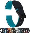 Barton Watch Bands - Elite Silicone Watch Straps - Black Buckle Quick Release - Choose Color & Width - 18mm, 19mm, 20mm, 21mm, 22mm, 23mm & 24mm -