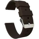 Barton Watch Bands - Soft Silicone Quick Release Straps - Black Buckle - Choose Color & Width - 16mm, 18mm, 20mm, 22mm, 24mm - Silky Smooth Rubber