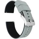 Barton Watch Bands - Soft Silicone Quick Release Straps - Black Buckle - Choose Color & Width - 16mm, 18mm, 20mm, 22mm, 24mm - Silky Smooth Rubber