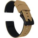 Barton Watch Bands - Soft Silicone Quick Release Straps - Black Buckle - Choose Color & Width - 16mm, 18mm, 20mm, 22mm, 24mm - Silky Smooth Rubber