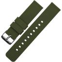 Barton Watch Bands - Soft Silicone Quick Release Straps - Black Buckle - Choose Color & Width - 16mm, 18mm, 20mm, 22mm, 24mm - Silky Smooth Rubber