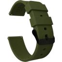 Barton Watch Bands - Soft Silicone Quick Release Straps - Black Buckle - Choose Color & Width - 16mm, 18mm, 20mm, 22mm, 24mm - Silky Smooth Rubber