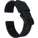 Barton Watch Bands - Soft Silicone Quick Release Straps - Black Buckle - Choose Color & Width - 16mm, 18mm, 20mm, 22mm, 24mm - Silky Smooth Rubber