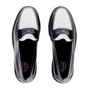 Bass Weejuns Men's Larson 90s Loafer in Black/White Leather, Size UK 10 | END. Clothing