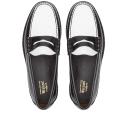 Bass Weejuns Men's Larson 90s Loafer in Black/White Leather, Size UK 7.5 | END. Clothing