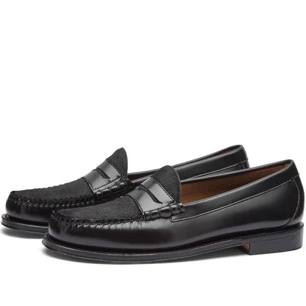 Bass Weejuns Men's Larson Exotic Mix Loafer in Black Leather/Hide, Size UK 10 | END. Clothing