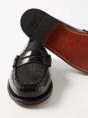 Bass Weejuns Men's Larson Exotic Mix Loafer in Black Leather/Hide, Size UK 8 | END. Clothing