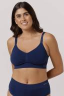 Bella Bamboo Ultimate Adjustable Wirefree Bra 2 Pack | Crop Top Bras blueberry/sand / VV