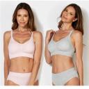 Bella Bodies Ultimate Adjustable Bamboo Crop Bra 2 Pack in Blueberry & Turquoise Medium