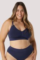 Bella Bodies Ultimate Adjustable Bamboo Crop Bra 2 Pack in Blueberry & Turquoise Medium