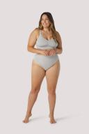 Bella Bodies Ultimate Adjustable Bamboo Crop Bra 2 Pack in Grey Marle & Carnation VV