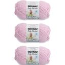 Bernat Baby Velvet Yarn - 3.5 oz, Pink Mist - 3 Pack Bundle With Bella's Crafts Stitch Markers