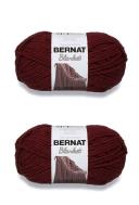Bernat Blanket Purple Plum Yarn - 2 Pack of 300g/10.5oz - Polyester - 6 Super Bulky - 220 Yards - Knitting/Crochet