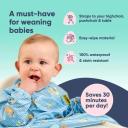 Bibado - 2-Pack Baby & Toddler Feeding Coverall Bib, Baby Led Weaning Bib, Long Sleeve Bib, Easy To Clean Baby Bibs For Eating, Adjustable High