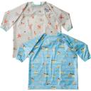 BIBaDO Coverall Weaning Bib - Toddler Baby Long Sleeve Bibs for Ages 6-36 Months Attaches to Highchairs Pushchairs Tables - Waterproof Machine Washab