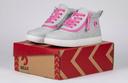 Billy Footwear Girl's Sneaker Gray & Pink Short-Wrap to The Floor Sneaker Little Kid 2 W