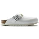 Birkenstock Boston ESD Natural Leather Narrow Fit 4.5 Women - Shoes Birkenstock - White - 61378-4.5 - Size: 4.5