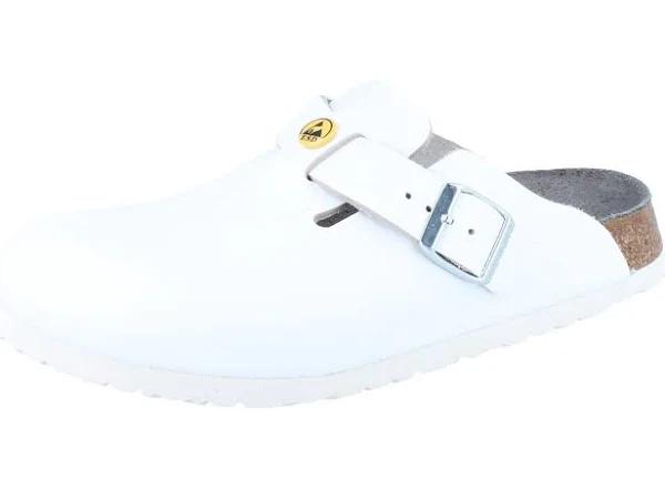 Birkenstock Boston ESD Natural Leather Narrow Fit 7 Women - Shoes Birkenstock - White - 61378-7 - Size: 7