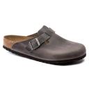 BIRKENSTOCK Boston Soft Footbed Iron Oiled Leather Narrow Clogs Flats Grey- Womens- Size 36EU/5-5.5US N