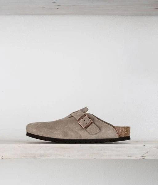 BIRKENSTOCK Boston Soft Footbed Iron Oiled Leather Narrow Clogs Flats Grey- Womens- Size 36EU/5-5.5US N