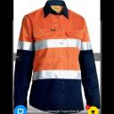 Bisley Tops | 2-Tone-Hi-Vis-Cool-Lightweight-Gusset-Cuff-Shirt-3m-Reflective-Tape-Ladies | Color: Blue/Orange | Size: 12au | Lindamckenzi117's Closet