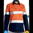 Bisley Tops | 2-Tone-Hi-Vis-Cool-Lightweight-Gusset-Cuff-Shirt-3m-Reflective-Tape-Ladies | Color: Blue/Orange | Size: 12au | Lindamckenzi117's Closet