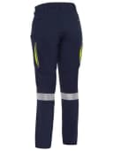 Bisley Womens x Airflow Taped Stretch Ripstop Vented Cargo Pant (BPCL6150T) Navy/Orange / 20