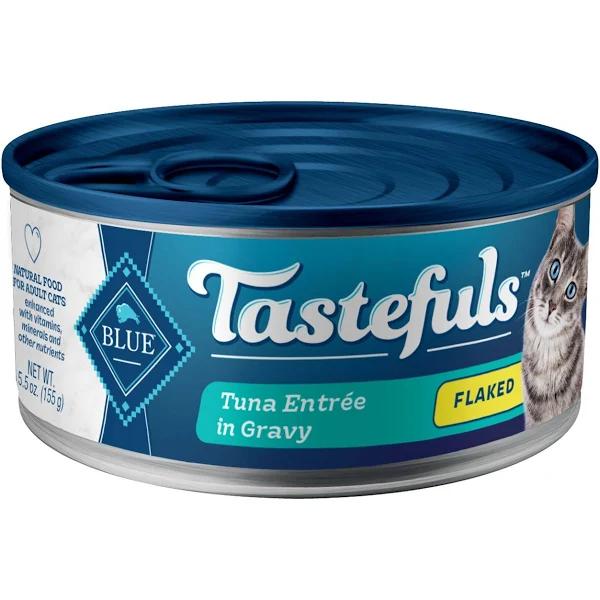 Blue Buffalo Blue Tastefuls Cat Food, Tuna Entree in Gravy, Flaked - 5.5 oz