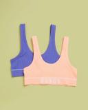 Bonds Girls' Originals Rib Tank Crop 2-Pack - Orange/Purple AU Size 14-16 - AfterPay & zipPay Available