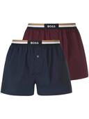 Boss Two-pack of Cotton Pyjama Shorts With Signature waistbands, Men, Size: XL, Dark Purple