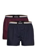 Boss Two-pack of Cotton Pyjama Shorts With Signature waistbands, Men, Size: XL, Dark Purple