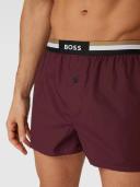 Boss Two-pack of Cotton Pyjama Shorts With Signature waistbands, Men, Size: XL, Dark Purple