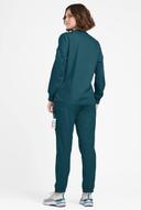 Butter-Soft Originals Women's 7-Pocket Curved V-Neck Long Sleeve Scrub Top in Caribbean Blue | Size M Polyester/cotton