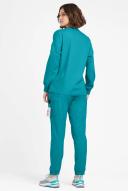 Butter-Soft Originals Women's 7-Pocket Curved V-Neck Long Sleeve Scrub Top in Teal | Size XS Polyester/cotton
